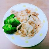 豚ロースの生姜焼きブロッコリー添え